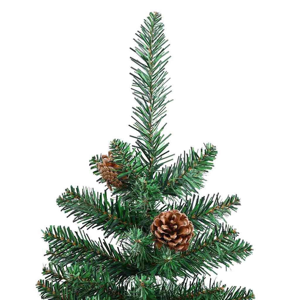 Schlanker Weihnachtsbaum mit 150 LEDs mit Ständer Grün 150 cm