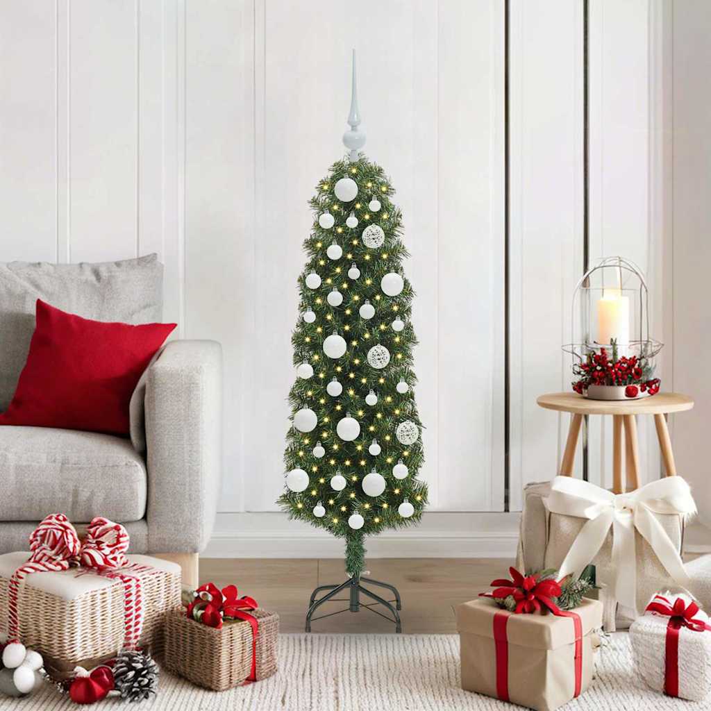 Künstlicher Weihnachtsbaum mit 150 LEDs mit Ständer Grün 120 cm