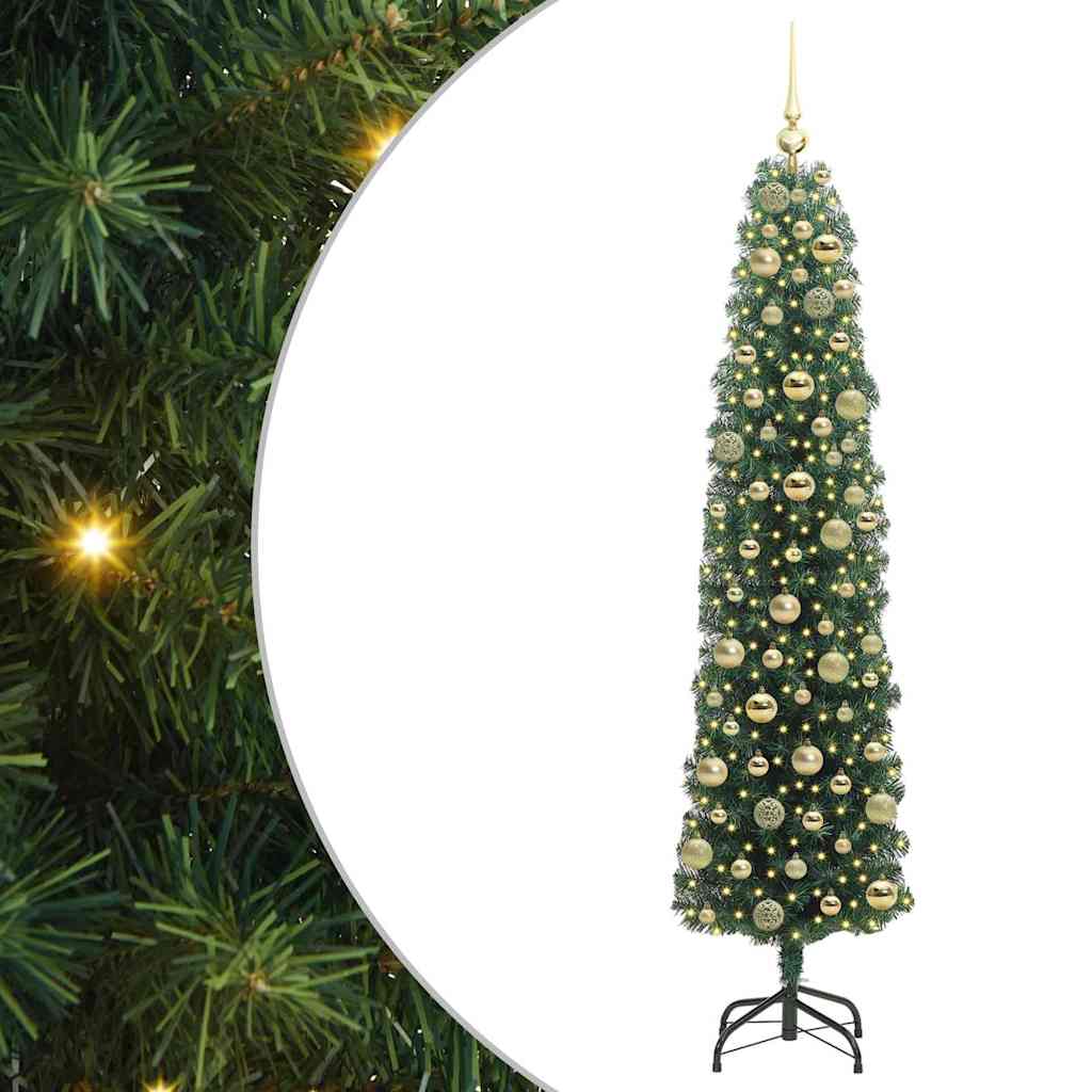 Künstlicher Weihnachtsbaum mit 300 LEDs mit Ständer Grün 180 cm