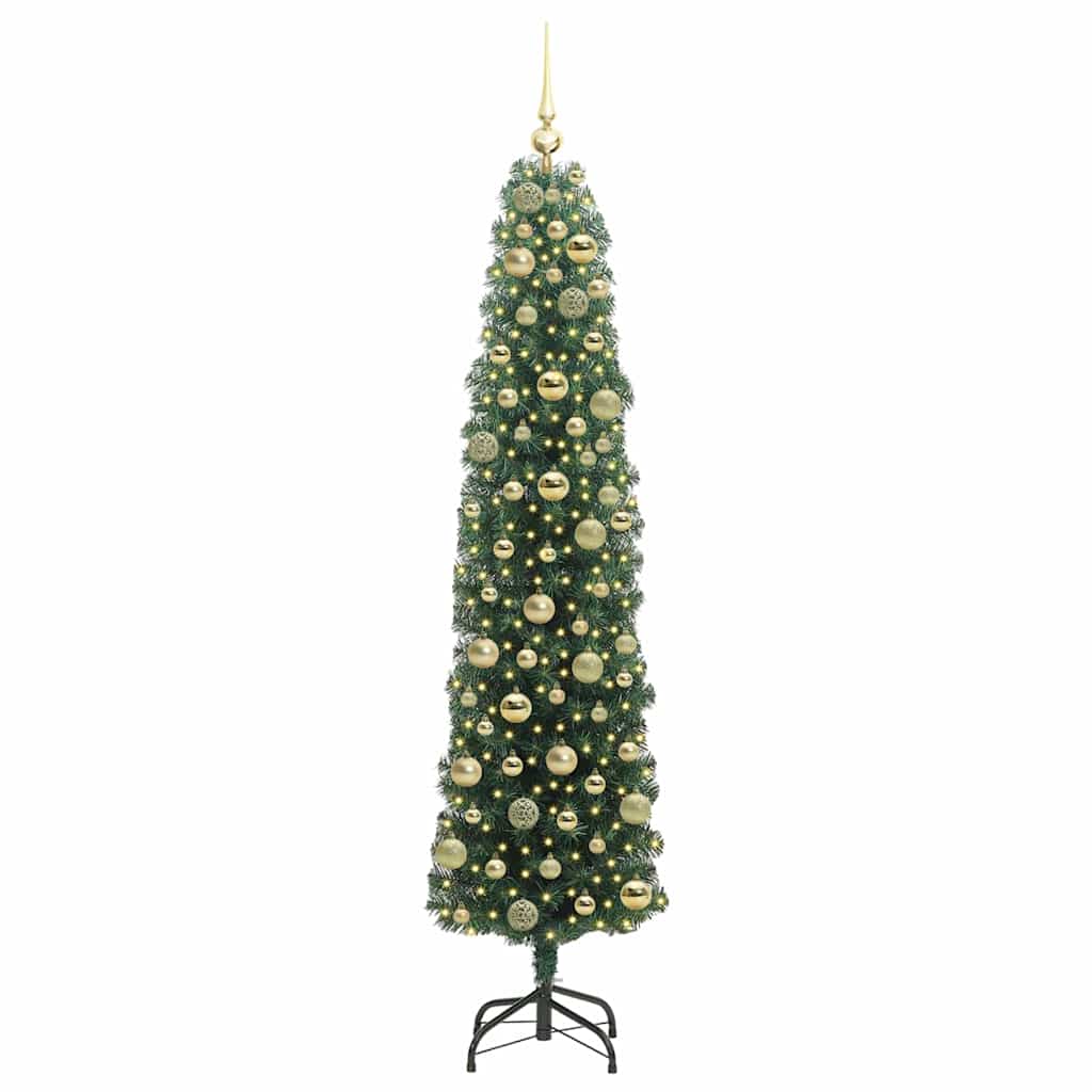 Künstlicher Weihnachtsbaum mit 300 LEDs mit Ständer Grün 180 cm