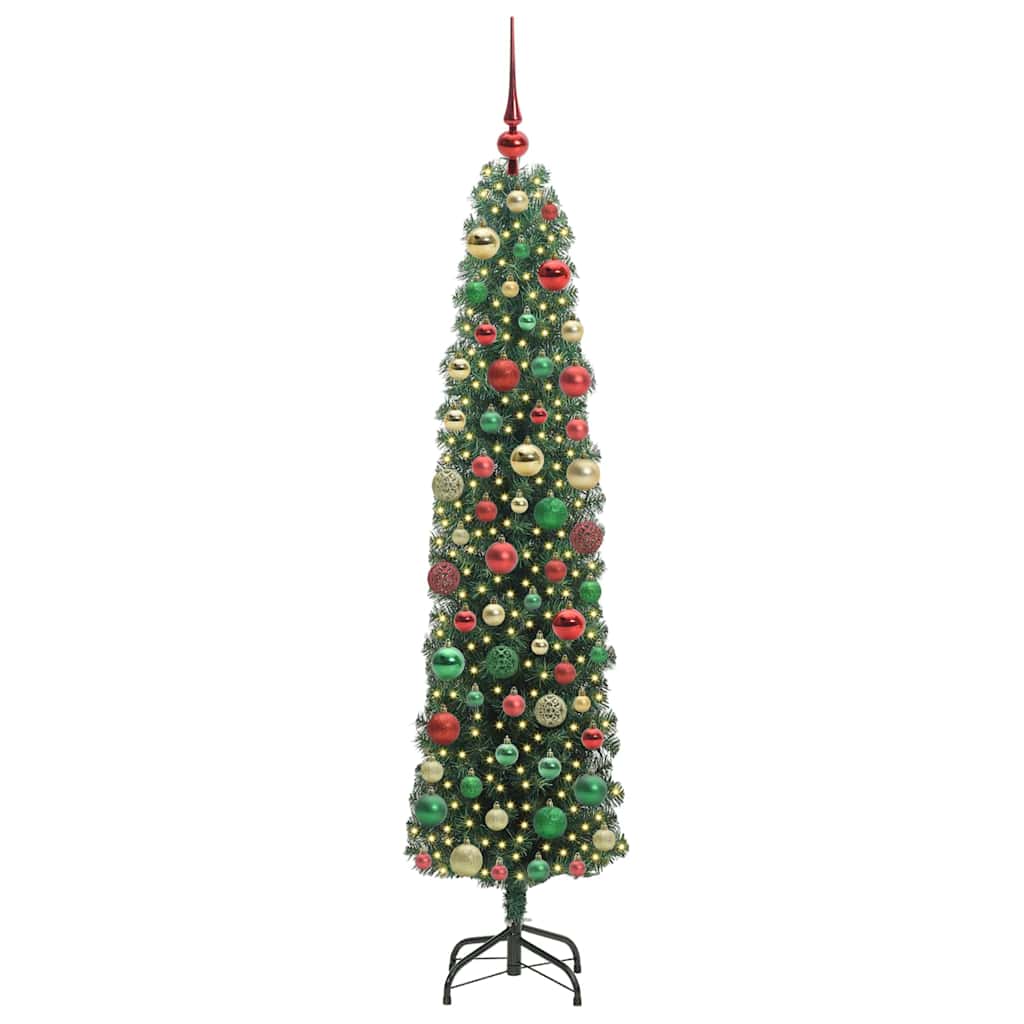 Künstlicher Weihnachtsbaum mit 300 LEDs mit Ständer Grün 180 cm