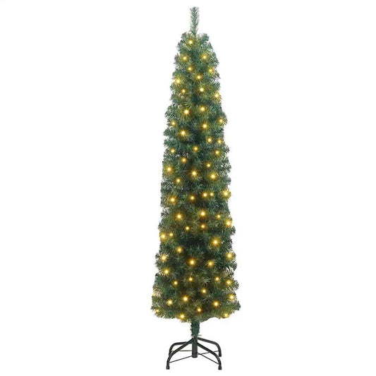 Künstlicher Weihnachtsbaum mit 300 LEDs mit Ständer Grün 210 cm