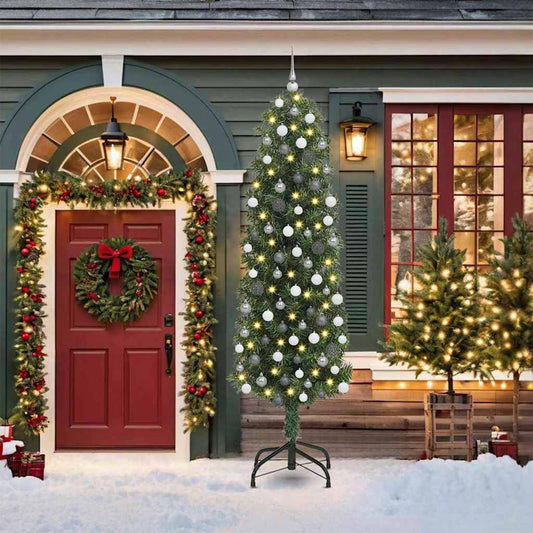 Künstlicher Weihnachtsbaum mit 300 LEDs mit Ständer Grün 210 cm