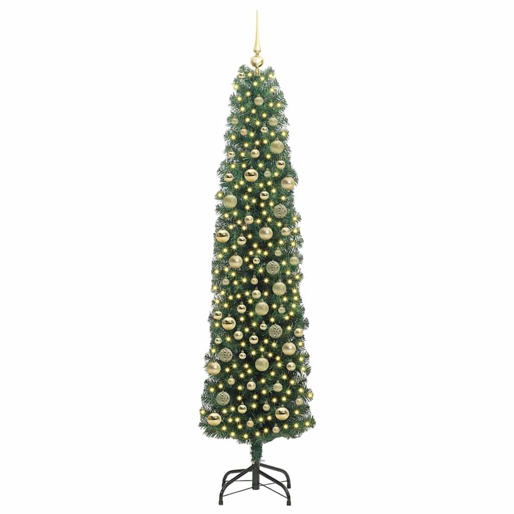 Künstlicher Weihnachtsbaum mit 300 LEDs mit Ständer Grün 210 cm