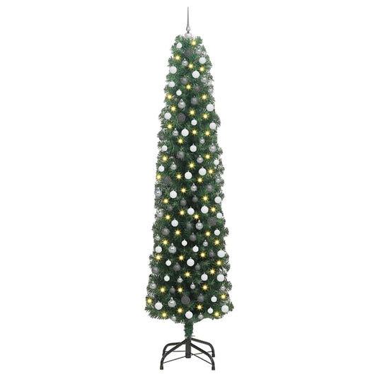 Künstlicher Weihnachtsbaum mit 300 LEDs mit Ständer Grün 240 cm