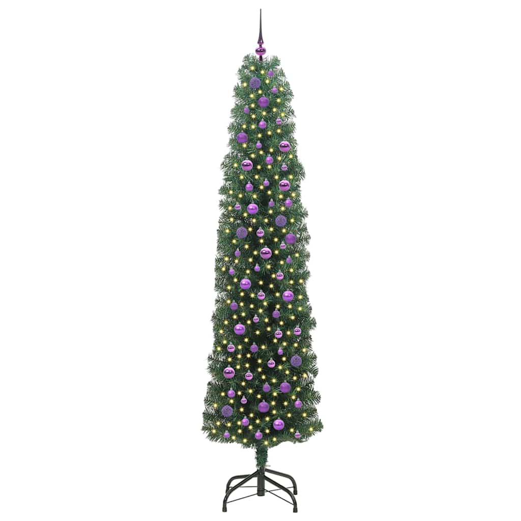Künstlicher Weihnachtsbaum mit 300 LEDs mit Ständer Grün 240 cm