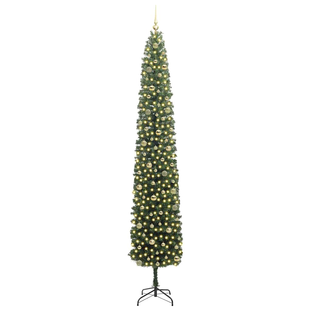 Künstlicher Weihnachtsbaum mit 300 LEDs mit Ständer Grün 270 cm