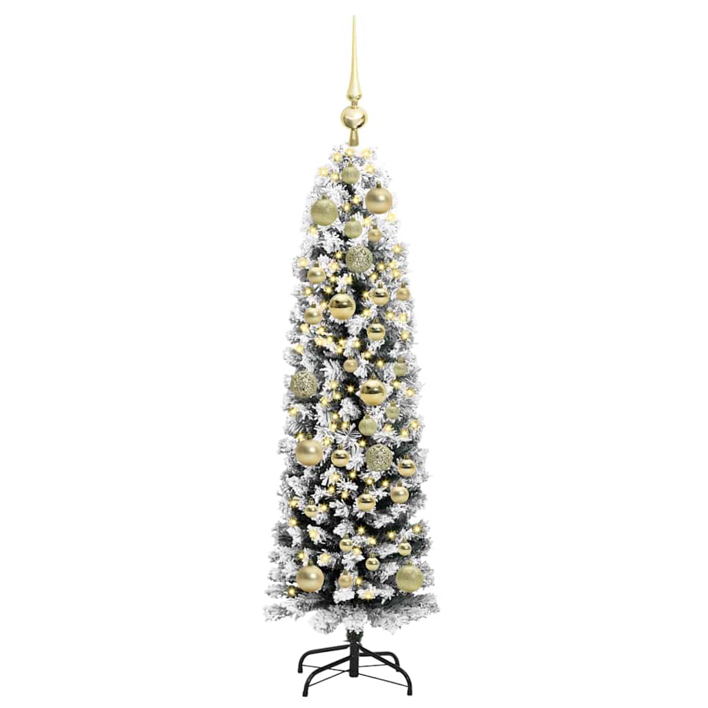 Künstlicher Weihnachtsbaum mit 150 LEDs mit Ständer Grün 120 cm