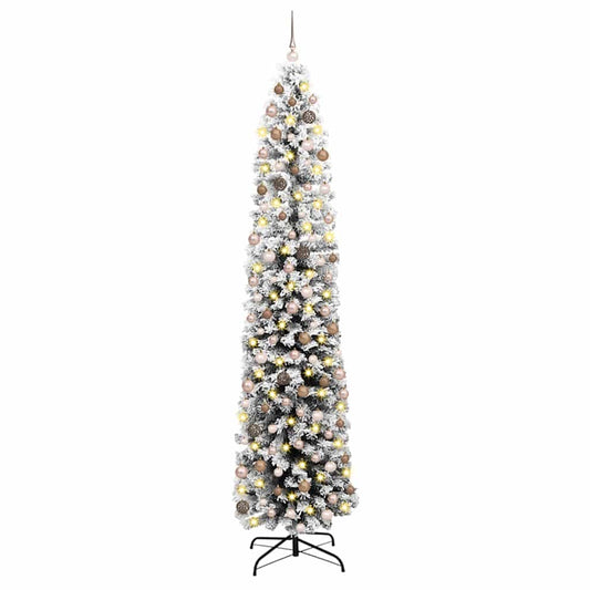 Künstlicher Weihnachtsbaum mit 300 LEDs mit Ständer Grün 240 cm