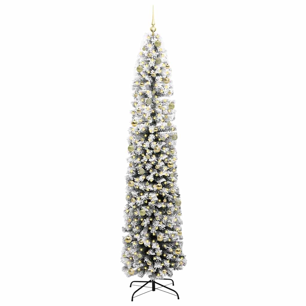 Künstlicher Weihnachtsbaum mit 300 LEDs mit Ständer Grün 240 cm