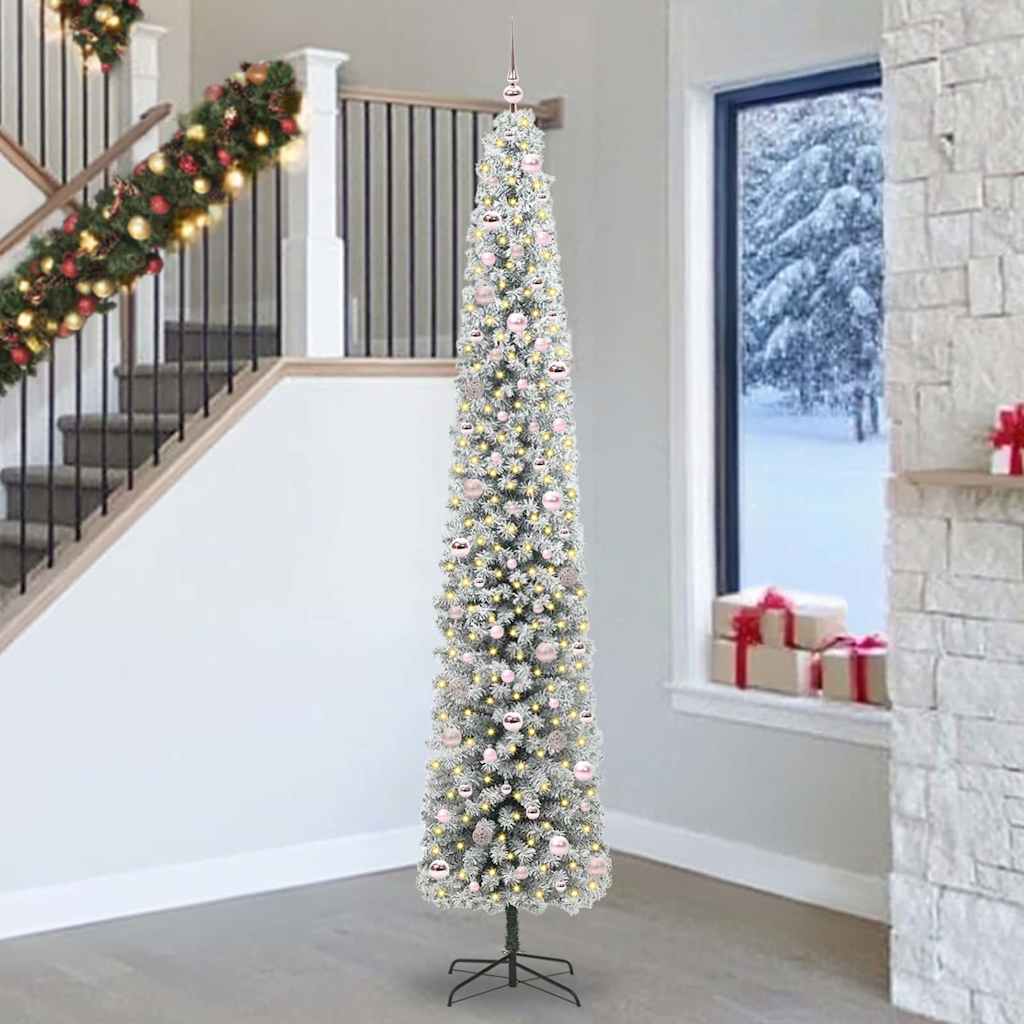 Künstlicher Weihnachtsbaum mit 300 LEDs mit Ständer Grün 270 cm