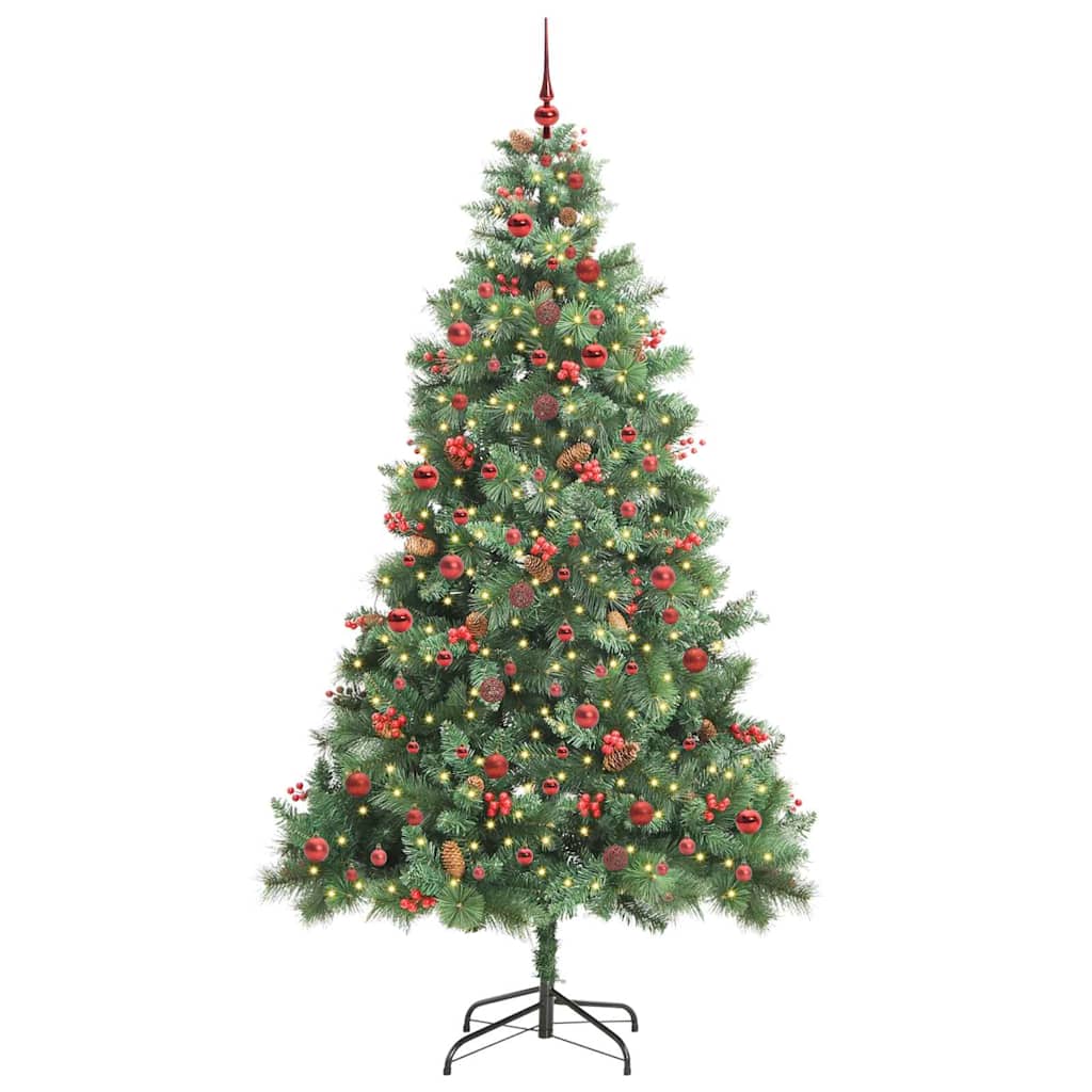 Künstlicher Weihnachtsbaum Grün 240 cm PVC und Metall