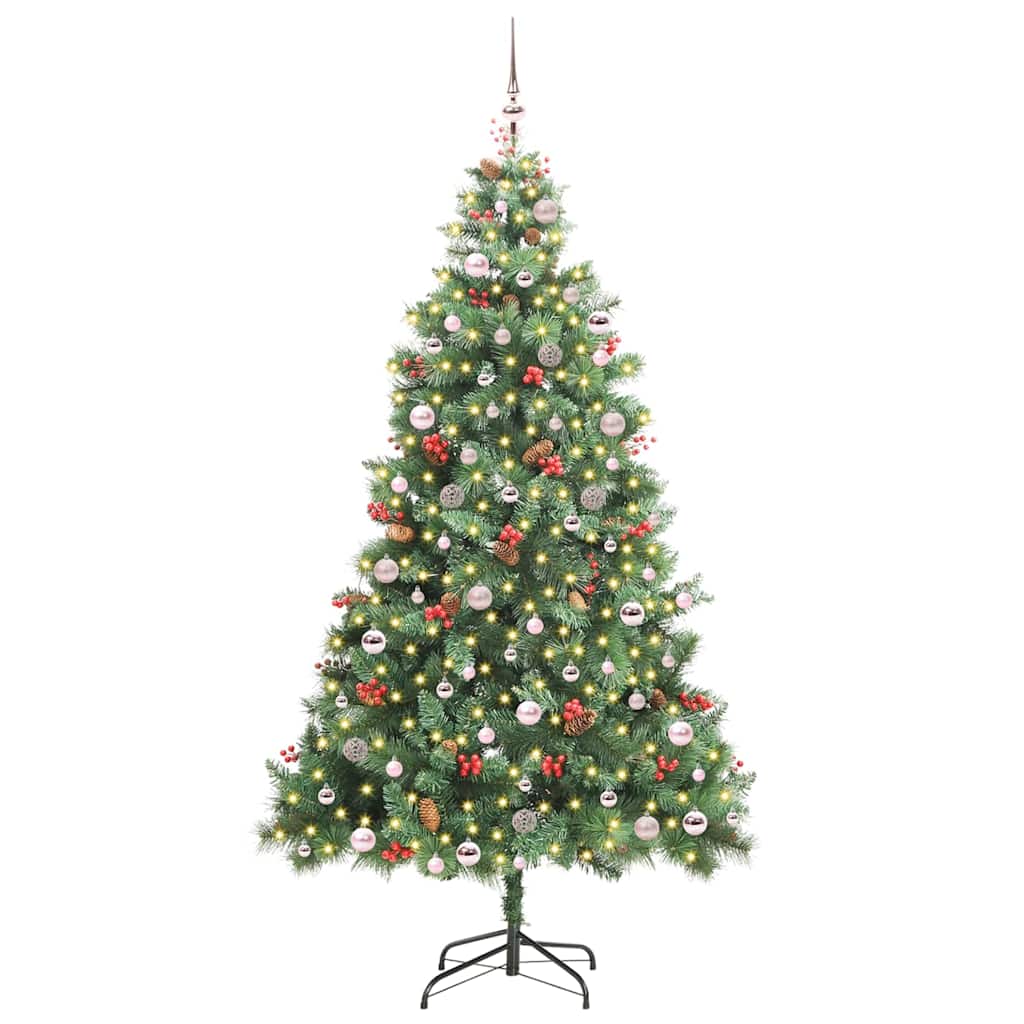 Künstlicher Weihnachtsbaum Grün 240 cm PVC und Metall