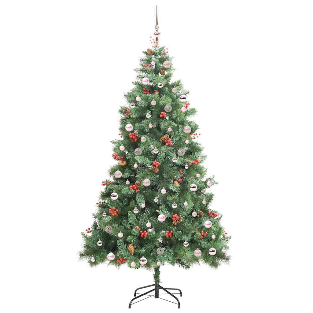 Künstlicher Weihnachtsbaum Grün 240 cm PVC und Metall