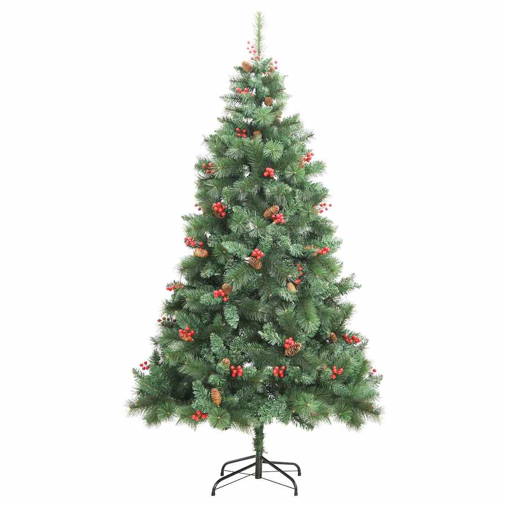 Künstlicher Weihnachtsbaum Grün 240 cm PVC und Metall