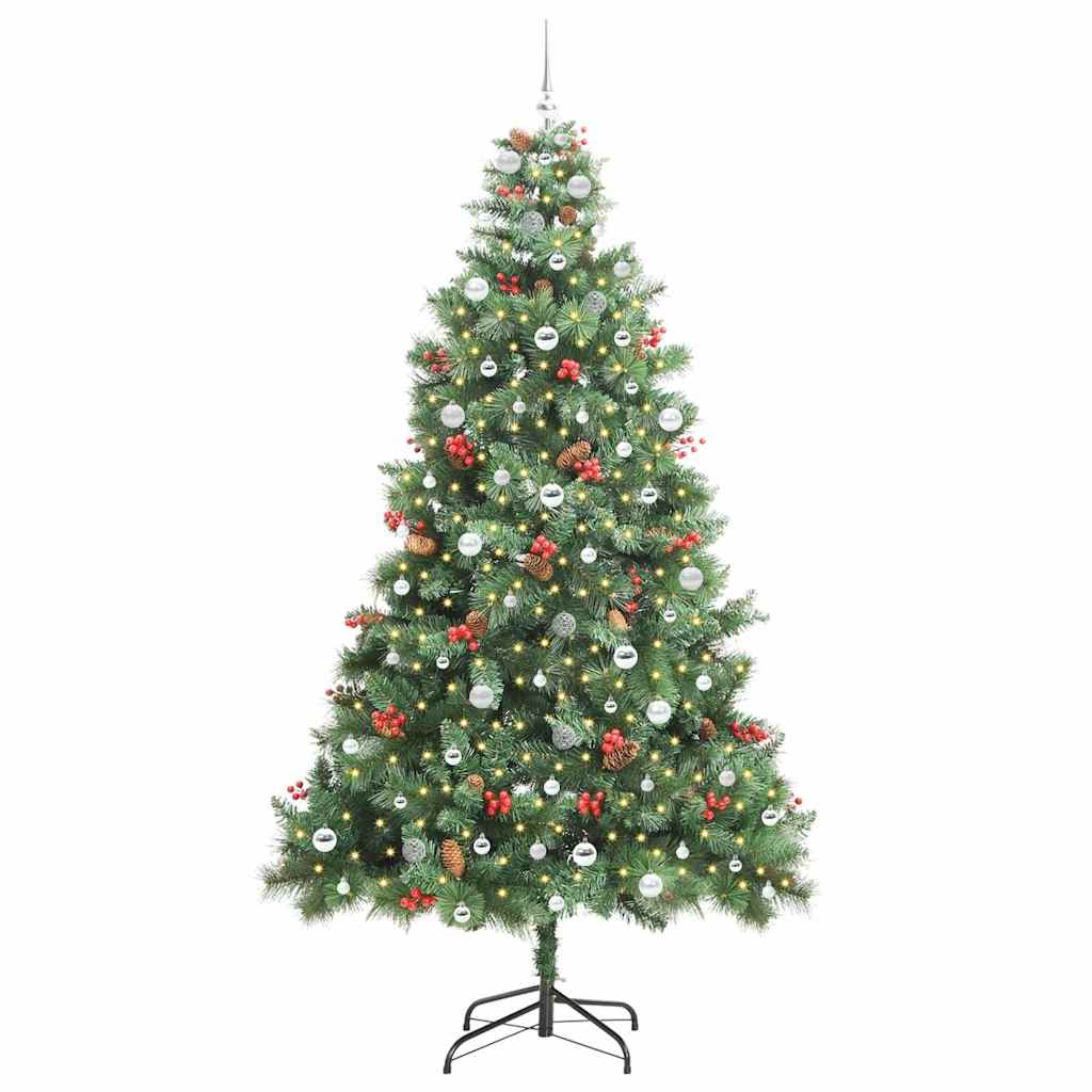 Künstlicher Weihnachtsbaum Grün 240 cm PVC und Metall