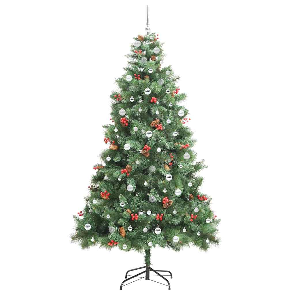 Künstlicher Weihnachtsbaum Grün 240 cm PVC und Metall