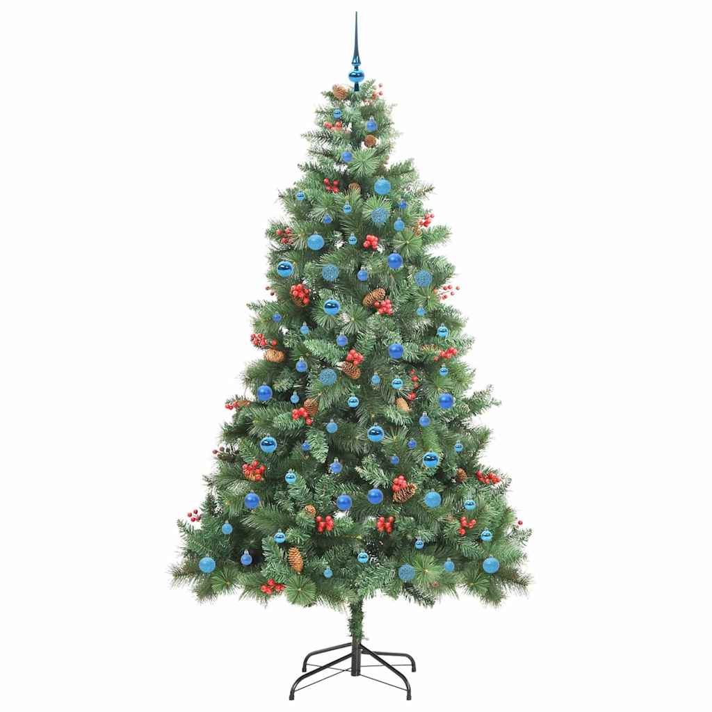 Künstlicher Weihnachtsbaum Grün 240 cm PVC und Metall