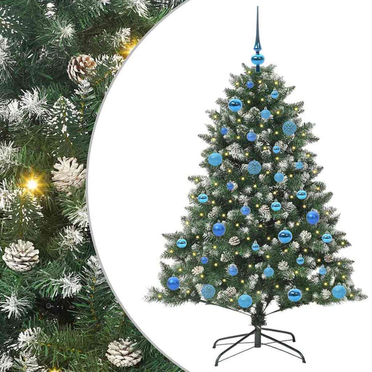 Künstlicher Weihnachtsbaum mit 150 LEDs mit Ständer Grün 150 cm