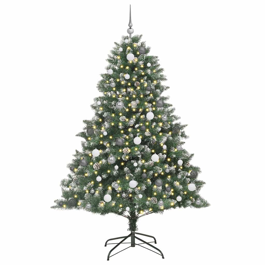 Künstlicher Weihnachtsbaum mit 300 LEDs Grün 140 x 140 x 210 cm