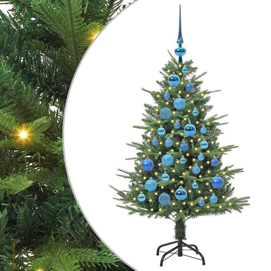 Künstlicher vorbeleuchteter Weihnachtsbaum mit Kugelset Grün