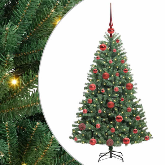 Künstlicher klappbarer Weihnachtsbaum mit 150 LEDs Grün 120 cm