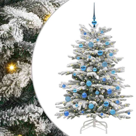 Künstlicher klappbarer Weihnachtsbaum Weiß 150 cm PE und PVC