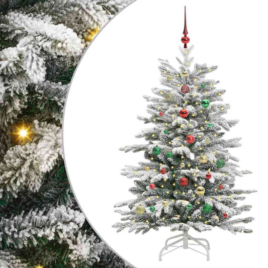 Künstlicher klappbarer Weihnachtsbaum Weiß 150 cm PE und PVC