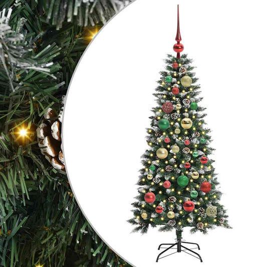 Künstlicher Weihnachtsbaum mit 150 LEDs mit Ständer Grün 120 cm