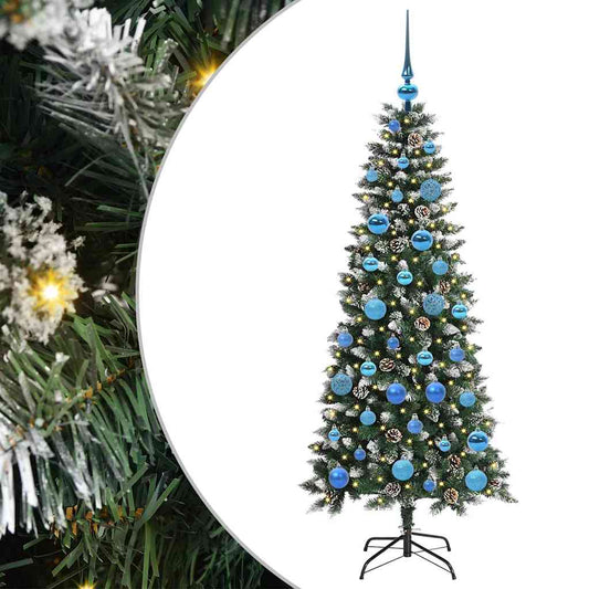 Künstlicher Weihnachtsbaum mit 150 LEDs mit Ständer Grün 150 cm