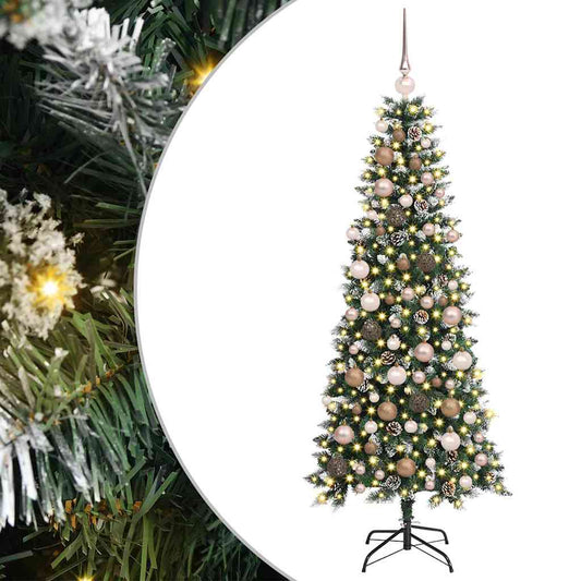Künstlicher Weihnachtsbaum mit 300 LEDs Grün 76 x 76 x 180 cm