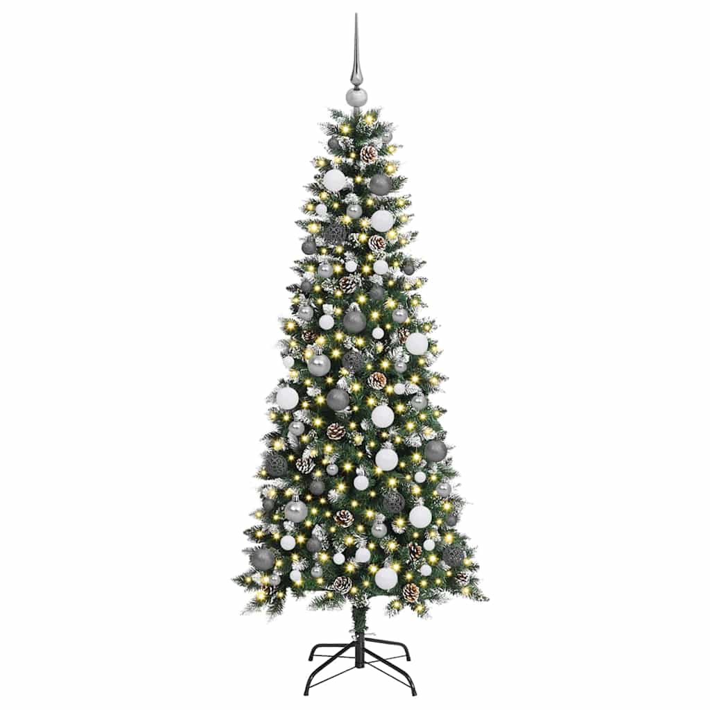 Künstlicher Weihnachtsbaum mit 300 LEDs Grün 76 x 76 x 180 cm