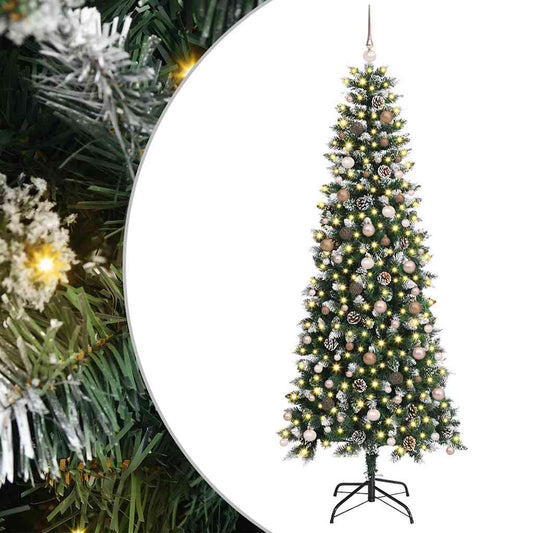 Künstlicher Weihnachtsbaum mit 300 LEDs Grün 96 x 96 x 240 cm