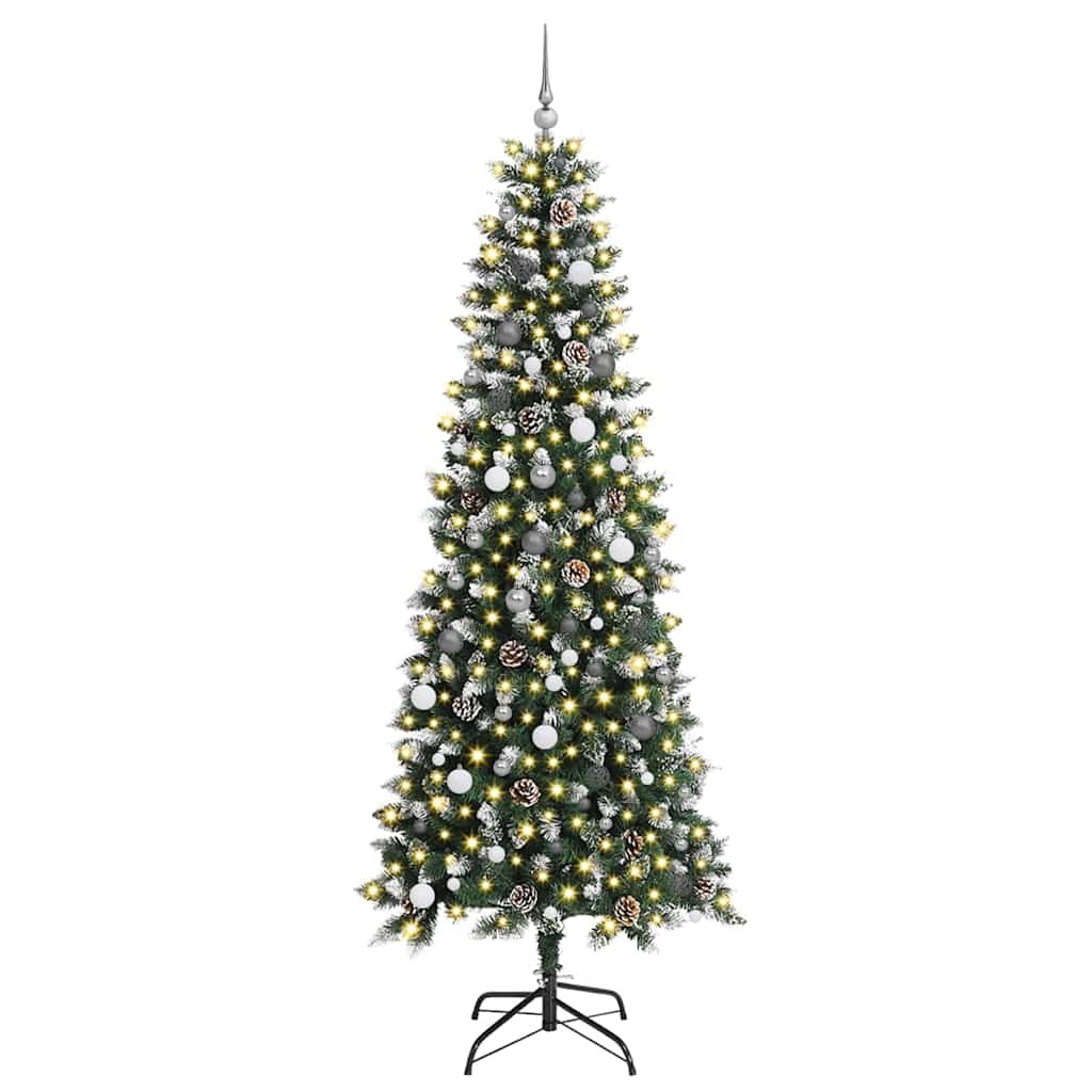 Künstlicher Weihnachtsbaum mit 300 LEDs Grün 96 x 96 x 240 cm