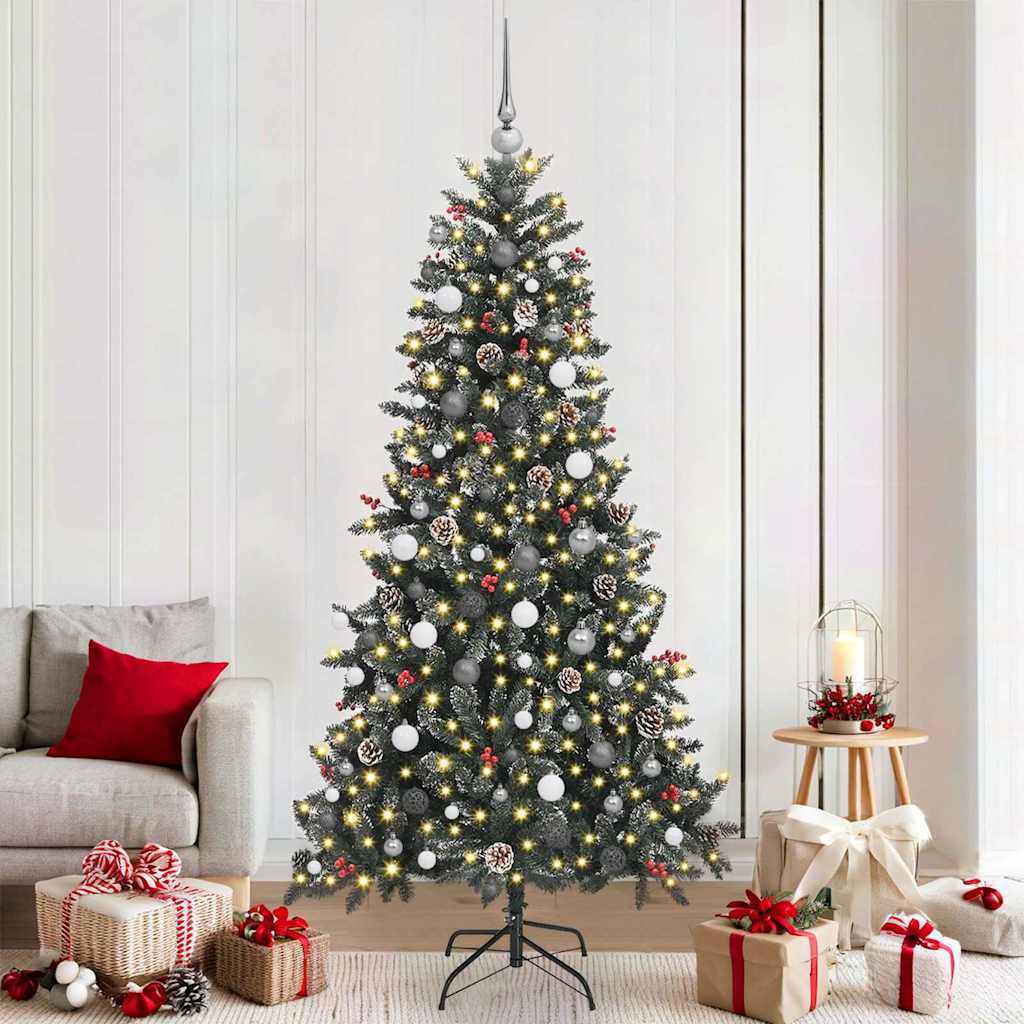 Künstlicher Weihnachtsbaum mit 300 LEDs Grün 114 x 114 x 210 cm