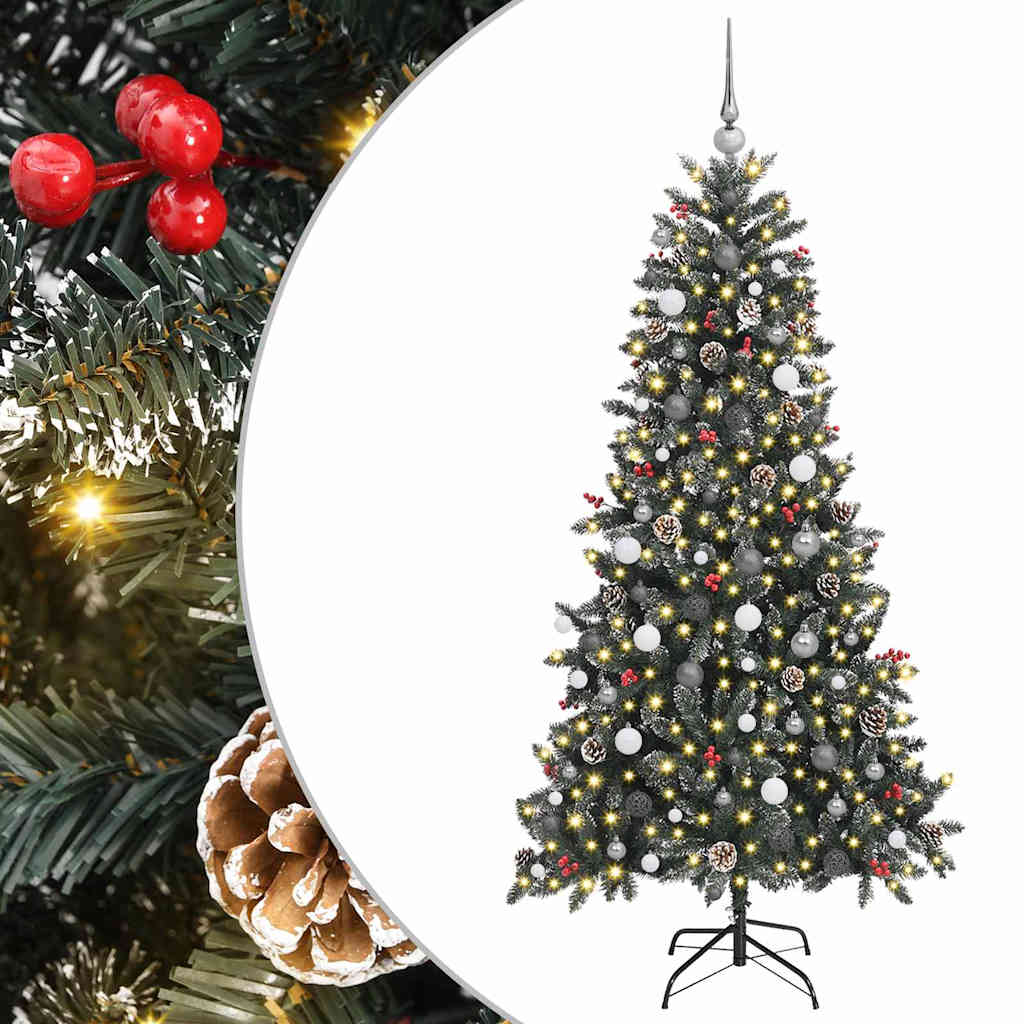 Künstlicher Weihnachtsbaum mit 300 LEDs Grün 114 x 114 x 210 cm