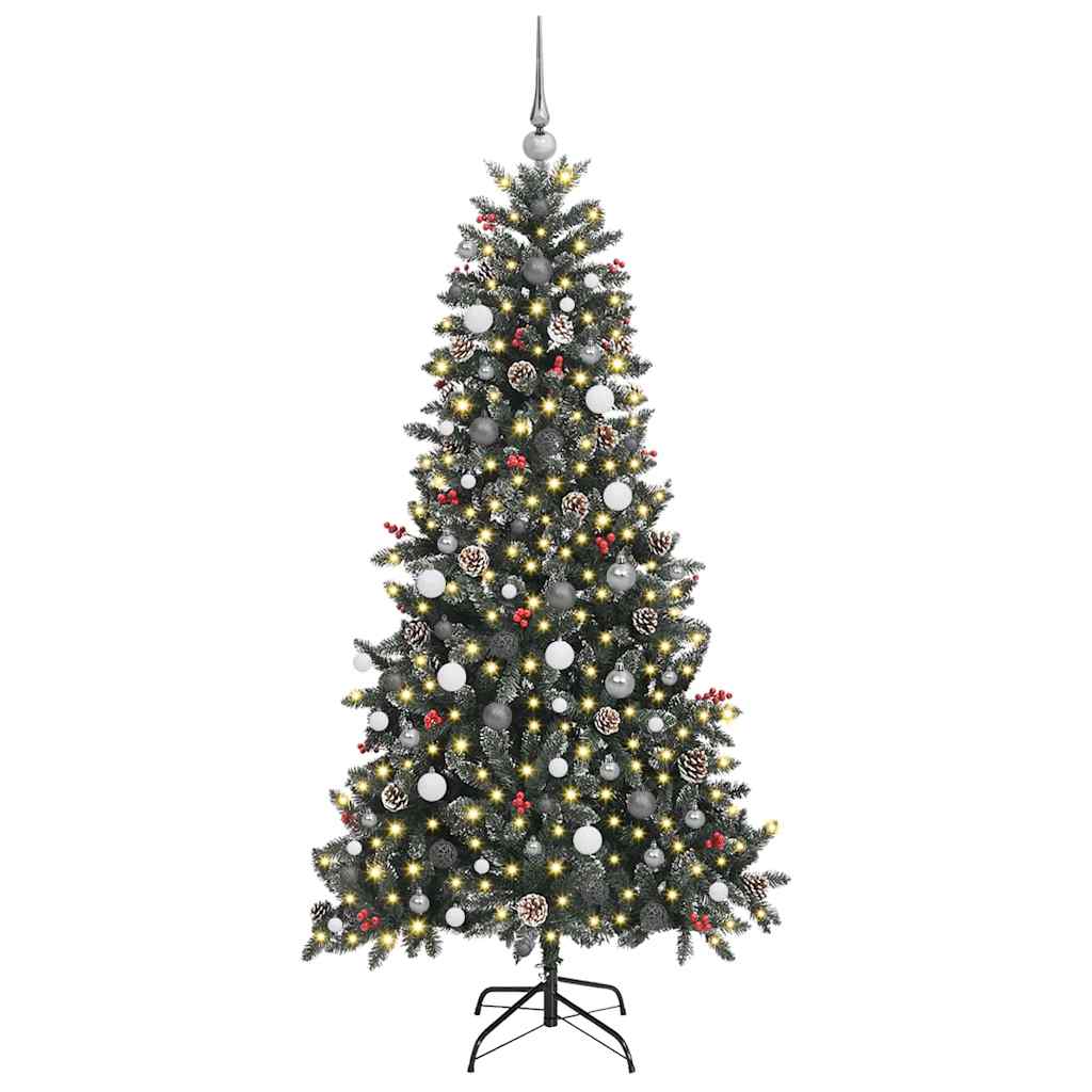 Künstlicher Weihnachtsbaum mit 300 LEDs Grün 114 x 114 x 210 cm