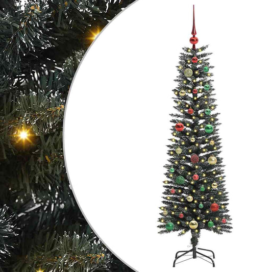 Künstlicher Weihnachtsbaum mit 150 LEDs mit Ständer Grün 150 cm
