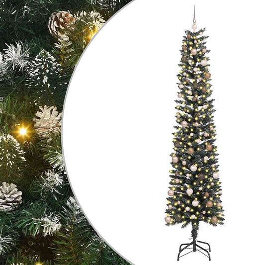 Künstlicher Weihnachtsbaum mit 300 LEDs Grün 58 x 58 x 240 cm