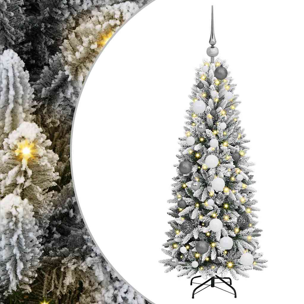 Künstlicher Weihnachtsbaum mit 150 LEDs Weiß 53 x 53 x 120 cm