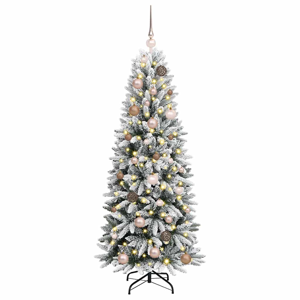 Künstlicher Weihnachtsbaum mit 150 LEDs Weiß 63 x 63 x 150 cm