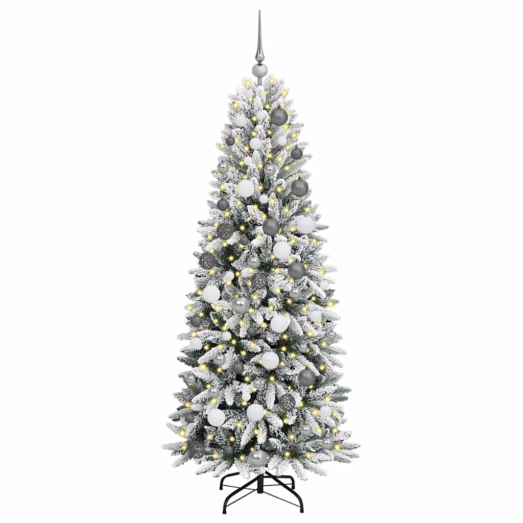 Künstlicher Weihnachtsbaum mit 300 LEDs Weiß 73 x 73 x 180 cm