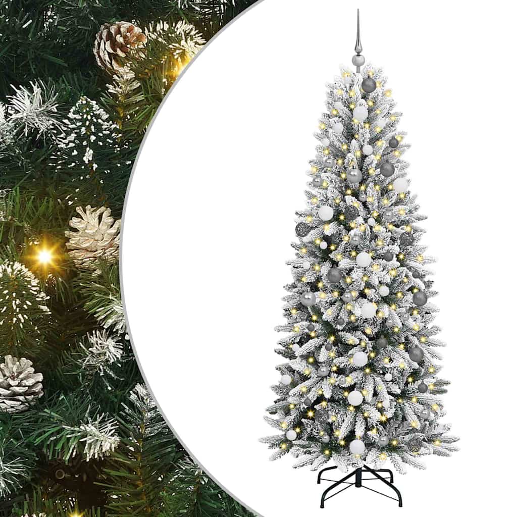 Künstlicher Weihnachtsbaum mit 300 LEDs Weiß 78 x 78 x 210 cm