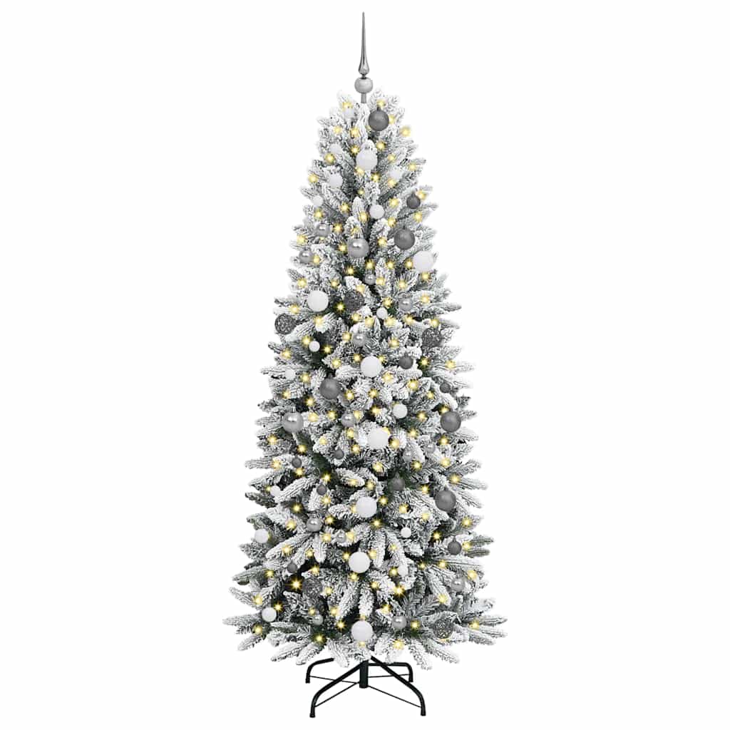 Künstlicher Weihnachtsbaum mit 300 LEDs Weiß 78 x 78 x 210 cm