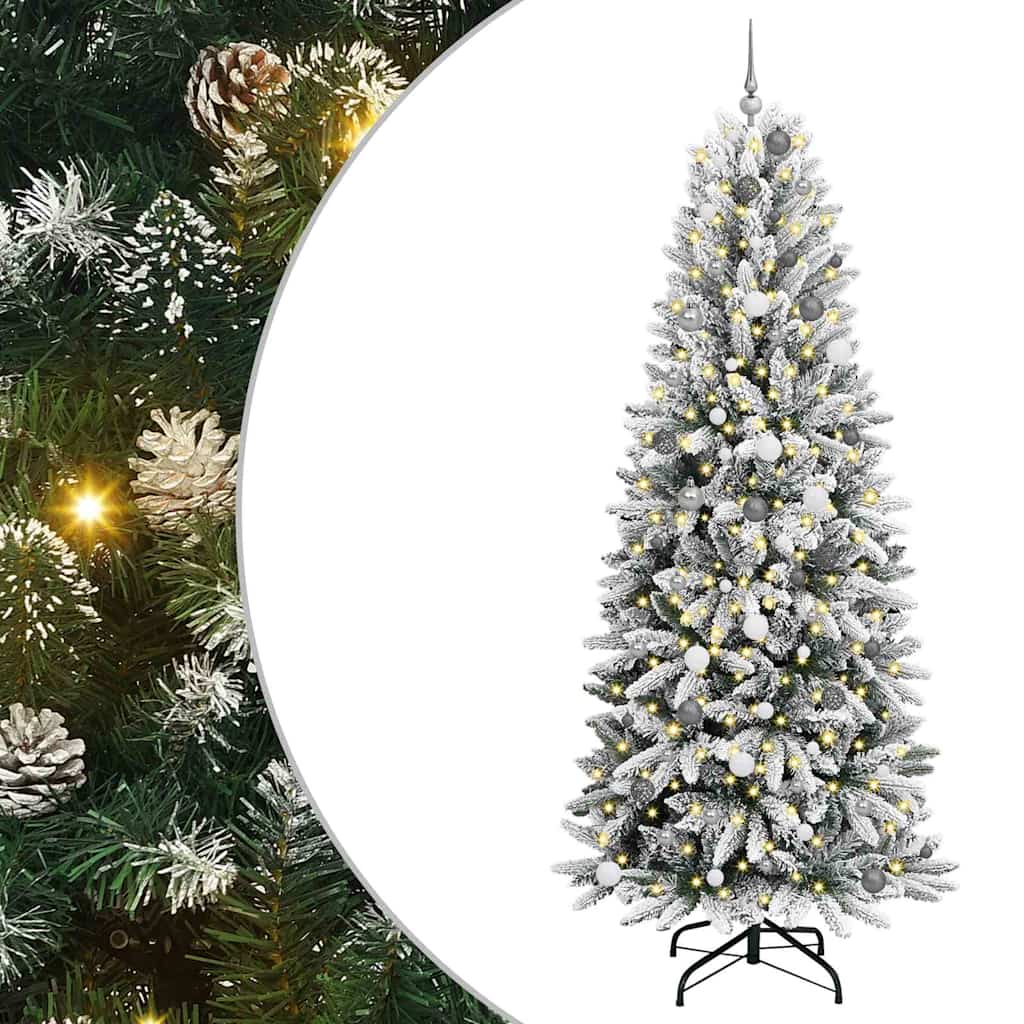 Künstlicher Weihnachtsbaum mit 300 LEDs Weiß 93 x 93 x 240 cm