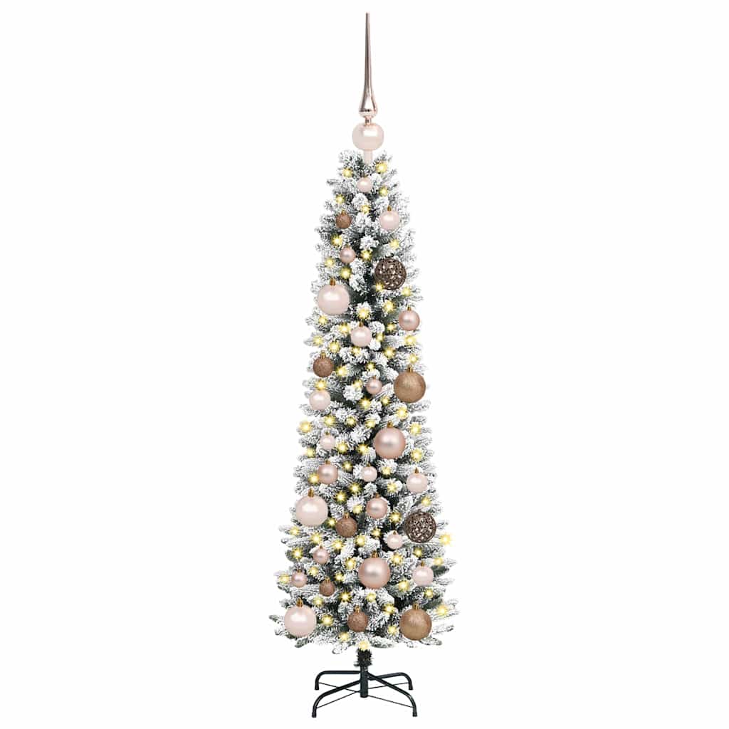 Künstlicher Weihnachtsbaum mit 150 LEDs mit Ständer Weiß 120 cm