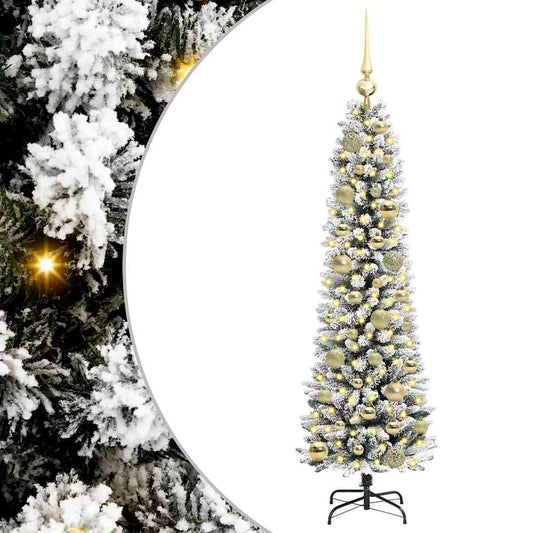 Künstlicher Weihnachtsbaum mit 150 LEDs Grün und Weiß 120 cm