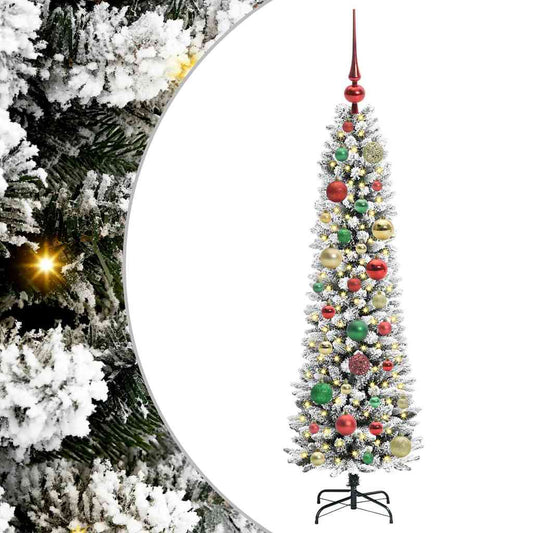Künstlicher Weihnachtsbaum mit 150 LEDs Grün und Weiß 120 cm