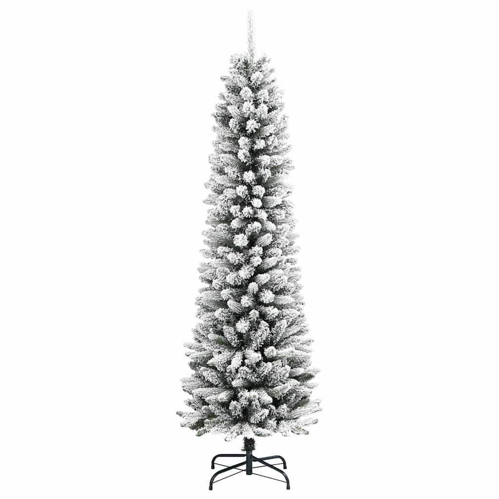 Schlanker Weihnachtsbaum Weiß 150 cm PVC