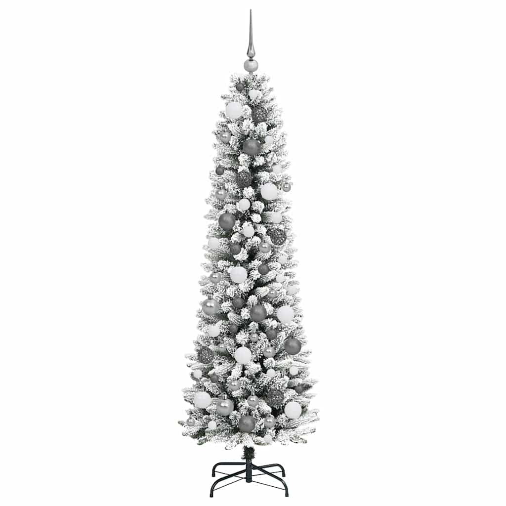 Künstlicher Weihnachtsbaum mit 300 LEDs mit Ständer Weiß 180 cm